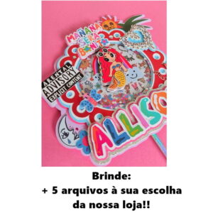 Arquivo de Corte Topo de Bolo Sereia