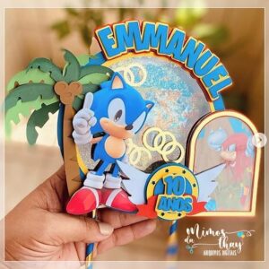 Arquivo de Corte: Topo de Bolo Shaker Sonic 006