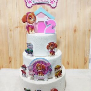 Arquivo de Corte Topo de Bolo Skye Patrulha Canina Rosa 04