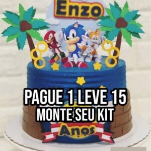 Arquivo de corte Topo de bolo Sonic STUDIO+14