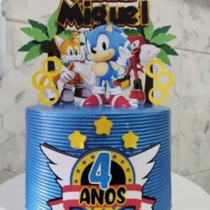 Arquivo de Corte - Topo de Bolo Sonic