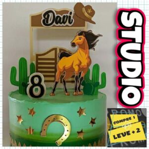 Arquivo de Corte Topo de Bolo Spirit Cowboy Cavalo Haras