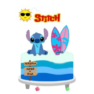 Arquivo de Corte Topo de Bolo Stitch 01