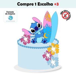 Arquivo de Corte Topo de Bolo Stitch