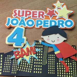 Arquivo de Corte - Topo de Bolo Super Homem