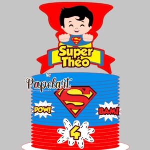 Arquivo de Corte Topo de Bolo Super Man Baby