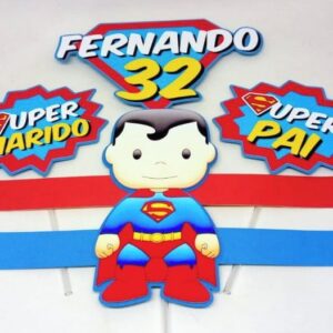 Arquivo de Corte: Topo de Bolo Super Man Cute 009