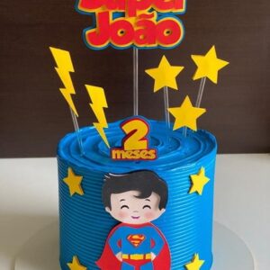 Arquivo de Corte: Topo de Bolo Super Man Cute 013