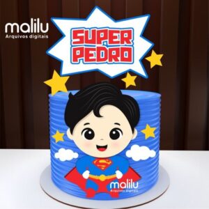 Arquivo de Corte Topo de Bolo - Super Man