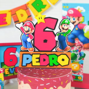 Arquivo de Corte topo de bolo Super Mario 01 - Studio e PDF