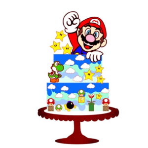 Arquivo de Corte Topo de Bolo Super Mario / Camadas