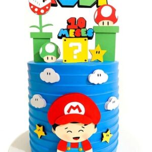 Arquivo de Corte Topo de Bolo Super Mario em Camadas 1565