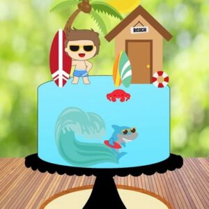 Arquivo de Corte Topo de Bolo Surf Boy