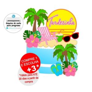 Arquivo de Corte Topo de Bolo Tardezinha - Praia