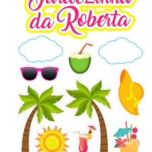 Arquivo de corte topo de bolo tardezinha/ praia