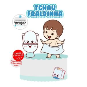Arquivo de Corte Tópo de Bolo Tchau Fraldinha Menino