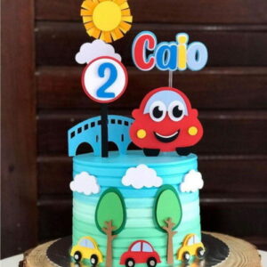 Arquivo de Corte Topo de Bolo Tema Carros Cute #15770