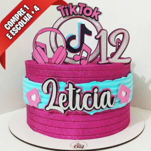 Arquivo de Corte Topo de Bolo Tik Tok