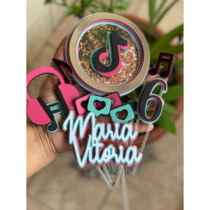 Arquivo de corte Topo de Bolo Tik Tok STUDIO, #2165