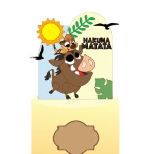 Arquivo de Corte Topo de Bolo - Timão e Pumba
