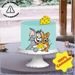Arquivo de Corte Topo de Bolo Tom e Jerry
