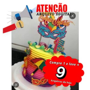 Arquivo de Corte Topo de Bolo - Topo Carnaval (13)