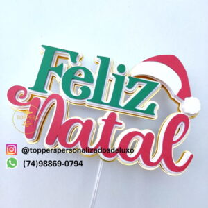 Arquivo de Corte Topo de Bolo - Topo de Bolo do Natal