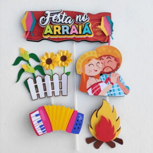 Arquivo de Corte Topo de Bolo Topo Festa no Arraia #2657
