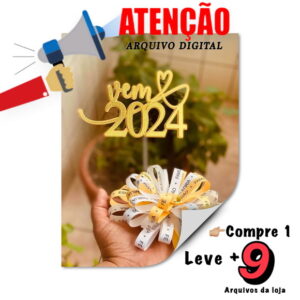 Arquivo de Corte - Topo de Bolo - Topo Vem 2024