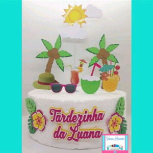 Arquivo De Corte Topo De Bolo Tropical Tardezinha