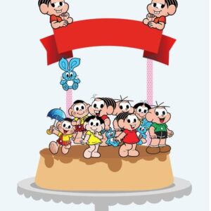 Arquivo de Corte Topo de Bolo Turma da Monica Studio e Pdf