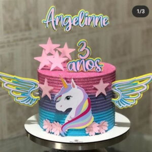 Arquivo De Corte Topo De Bolo Unicornio #15253