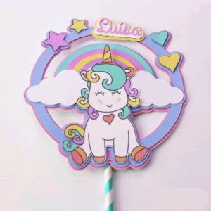 ARQUIVO DE CORTE TOPO DE BOLO UNICORNIO #2658