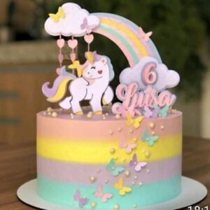 Arquivo de Corte Topo de Bolo Unicornio Camadas #2667