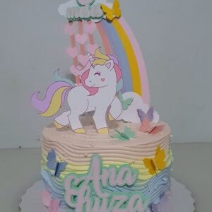 Arquivo de Corte Topo de Bolo Unicórnio Chuva de Amor