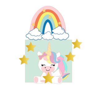 Arquivo de Corte Topo de Bolo Unicornio