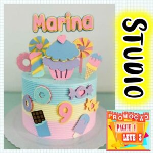 Arquivo de Corte Topo de Bolo Doces confeitaria