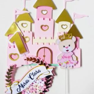 Arquivo de Corte Topo de Bolo Ursinha Princesa -003
