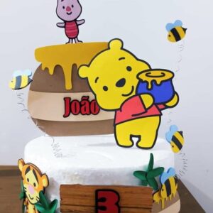 Arquivo de corte topo de bolo Ursinho pooh