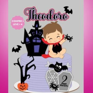 Arquivo de Corte Topo de Bolo Vampirinho Baby em Camadas