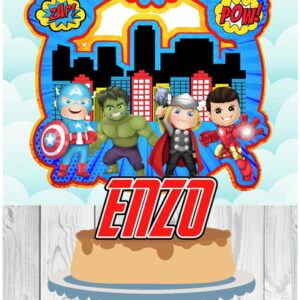 Arquivo de Corte Topo de Bolo Vingadores 8