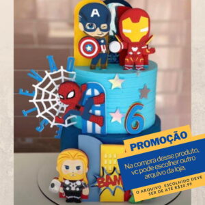Arquivo de Corte Topo de Bolo Vingadores -019