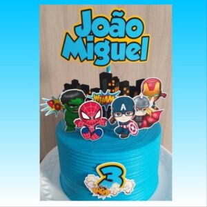 Arquivo De Corte Topo De Bolo Vingadores Cute 005