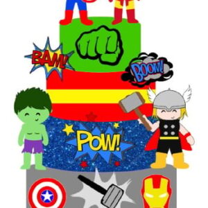 Arquivo de Corte Topo de Bolo Vingadores Studio