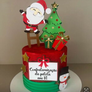 Arquivo de Corte Topo de Natal Papai Noel na Escada 31