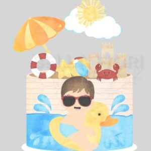 Arquivo de Corte Topo em Camadas Pool Party Baby Cute Bf