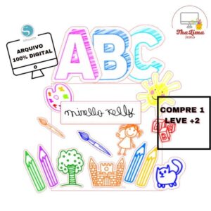 Arquivo de Corte Topo Formatura Abc Pintado Aquarela