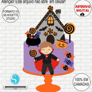 Arquivo de Corte Topo Halloween Casa de Doces Camadas #873