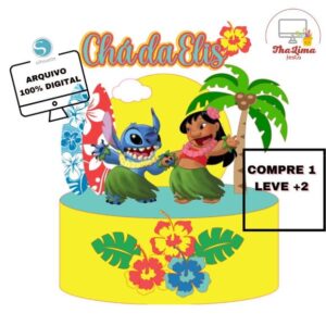 Arquivo de Corte Topo Lilo e Stitch Tropical Camadas