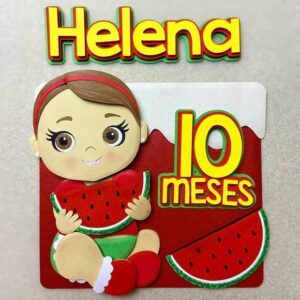 Arquivo de Corte: Topo Menina Baby Melância Frutinhas 016